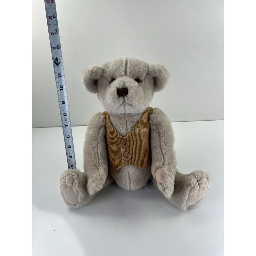 Vintage Dakin Teddy Bear Plush Stuffed Animal Mocha Corduroy Vest #24794 Plushie